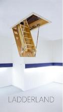 2 delige houten zoldertrap type Junior 2B - schuifsysteem